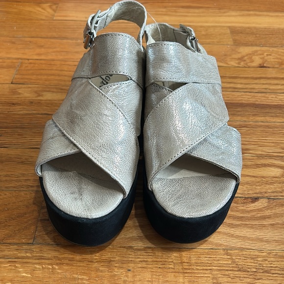 Free People Metallic Leather Platform Sandals - Picture 6 of 11